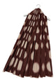 Bold Polka Dot Print Wool Frayed Scarf