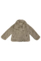 Oversized Lapel Faux Fur Sleeved Jacket