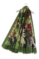 Bold Mixed Floral Print Frayed Scarf
