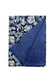 Decorative Leaf Floral Print Wool Frayed Scarf