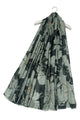 Ginkgo Leaf Gold Foil Shimmer Frayed Scarf