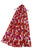 Intertwined Poppy Print Frayed Scarf