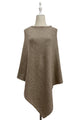 Plain Cosy Metallic Thread Poncho