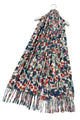 Cute Illustrated Floral Tassel Scarf