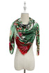 Floral Zebra Print Square Scarf