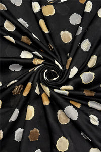 Foiled Polka Dot Frayed Scarf