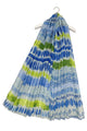Vibrant Tribal Metallic Thread Frayed Scarf
