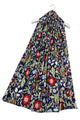 Mixed Floral  Style Wool Frayed Scarf