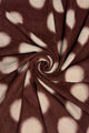 Bold Polka Dot Print Wool Frayed Scarf