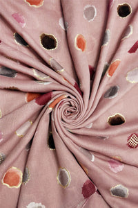 Foiled Polka Dot Frayed Scarf