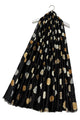 Foiled Polka Dot Frayed Scarf