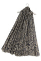 Beautiful Dotted Paisley Print Frayed Scarf