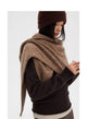 Large Plain Wool Triangle Pull Through Scarf