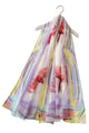 Delicate Ink Flower Print Chiffon Scarf