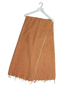 Plain Colour Wool Tassel Scarf - Orange