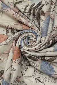 Summer Leaves Print Scarf