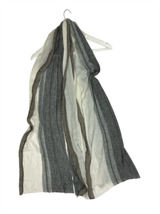Wide Block Stripe Pure Cashmere Scarf