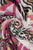 Abstract Leopard & Zebra Outline Print Frayed Scarf