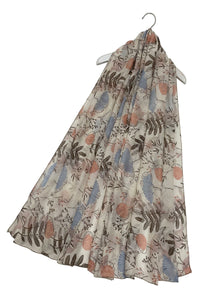 Summer Leaves Print Scarf