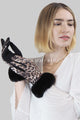 Faux Fur Trim & Leopard Print Touch - Fashion Scarf World