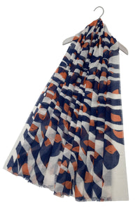 Abstract Zebra & Leopard Print Frayed Scarf
