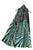 Abstract Waves & Stripes Print Silk Scarf