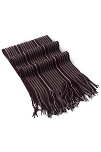 Vertical Stripe Knitted Tassel Unisex Scarf - Fashion Scarf World