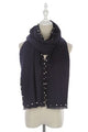 Pearl & Diamante Trim Frayed Scarf - Fashion Scarf World