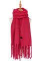 Soft Plain Tassel Blanket Wrap - Fashion Scarf World