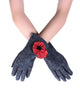 3D Poppy Flower Touchscreen Gloves - Fashion Scarf World
