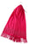 Crystal & Pearl Plain Tassel Scarf - Fuchsia Pink