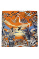 Hawaiian Paradise Print Silk Scarf