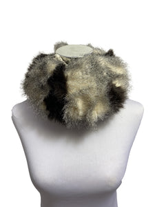Two Tone Faux Fur Headband/Neckwarmer - Fashion Scarf World