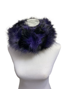 Two Tone Faux Fur Headband/Neckwarmer - Fashion Scarf World