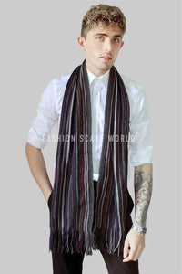 Knitted Multi Colour Unisex Tassel Scarf - Fashion Scarf World