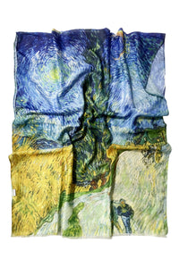 Van Gogh Cypress And Star Print Scarf - Fashion Scarf World