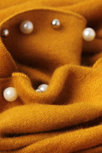 Pearl Bead Border Poncho Wrap - Fashion Scarf World