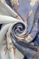 Two Tone Elegant Floral Print Chiffon Scarf
