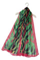 Vibrant Zigzag Print Chiffon Scarf