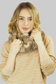 Snakeskin Print Faux Fur Soft Snood - Fashion Scarf World