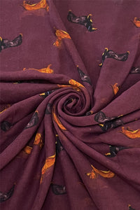 Sausage Dog Dachshund Print Scarf