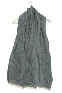 Casual Plain Frayed Linen Scarf