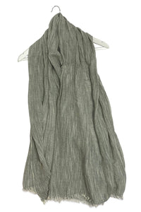 Casual Plain Frayed Linen Scarf
