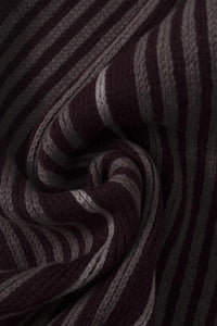 Vertical Stripe Knitted Tassel Unisex Scarf - Fashion Scarf World