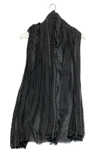 Stitches Pattern Frayed Scarf