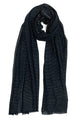 Stitches Pattern Frayed Scarf