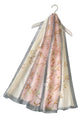 Two Tone Elegant Floral Print Chiffon Scarf