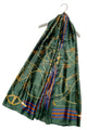 Elegant Tassel & Buckle Print Silk Scarf - Fashion Scarf World