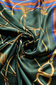 Elegant Tassel & Buckle Print Silk Scarf - Fashion Scarf World