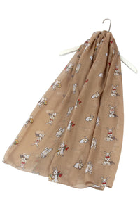 Countryside Rabbit Printed Scarf - Fashion Scarf World